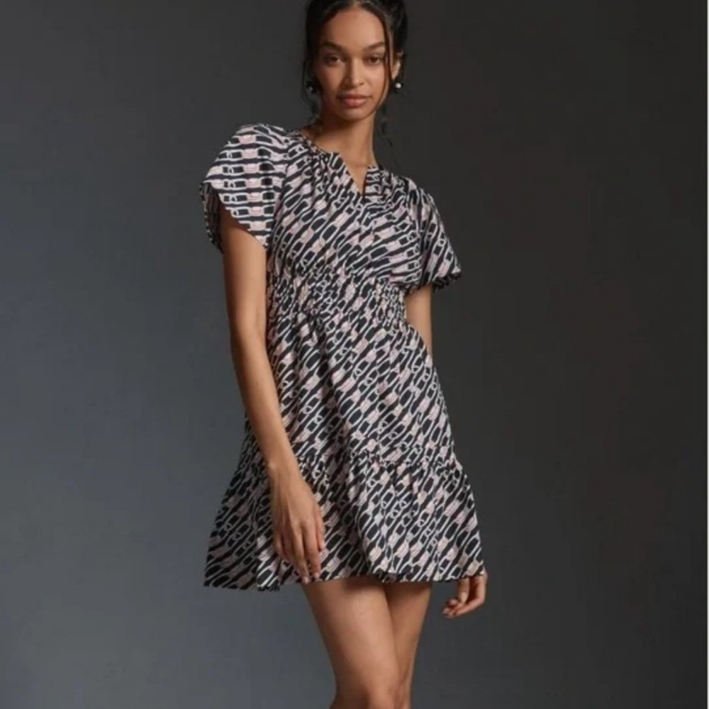 Anthropologie Somerset Mini Printed Dress Size Large NWOT